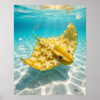 Poster Arraia de Carambola Dourada 