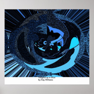 Poster Arrancado em Azul
