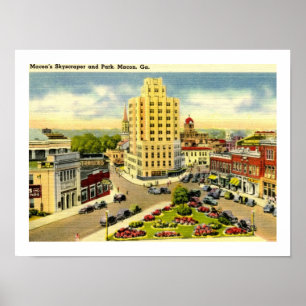 Poster Arranha-céu, Macon Georgia Vintage
