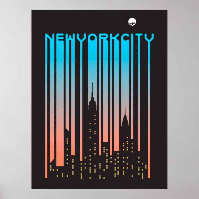Poster Arranha-céus de New York Cityscape (Frente)