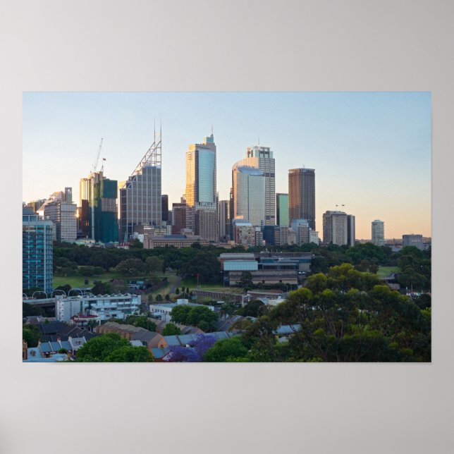 Pôster Arranha-céus do Centro de Negócios de Sydney (Frente)