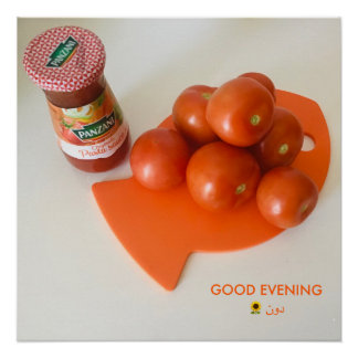PÔSTER ARRANJAMENTO TOMATES E PASTA