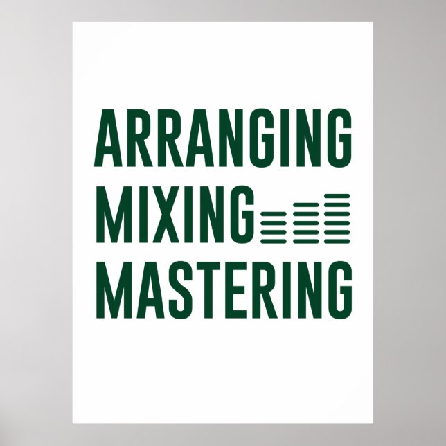 Poster Arranjo de Música Misturando o Mastering (Frente)