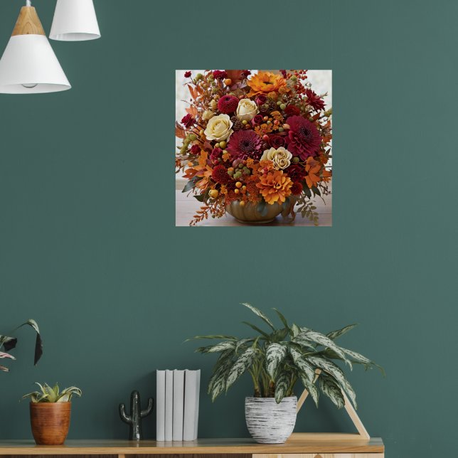 Poster Arranjo Floral de Outono (Sala de Estar 1)