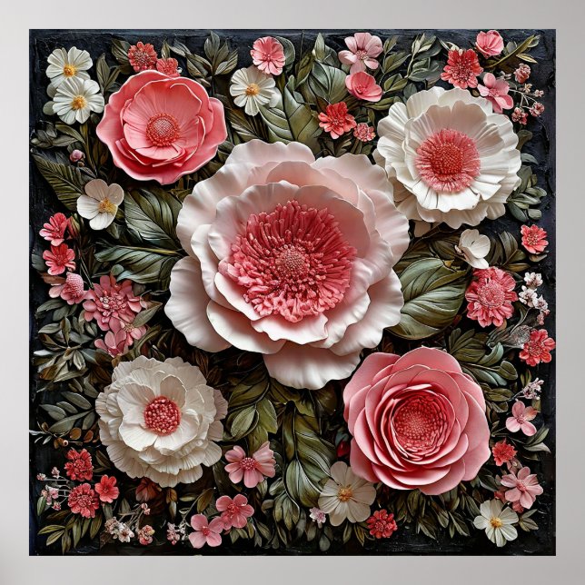 Poster Arranjo floral elaborado (Frente)