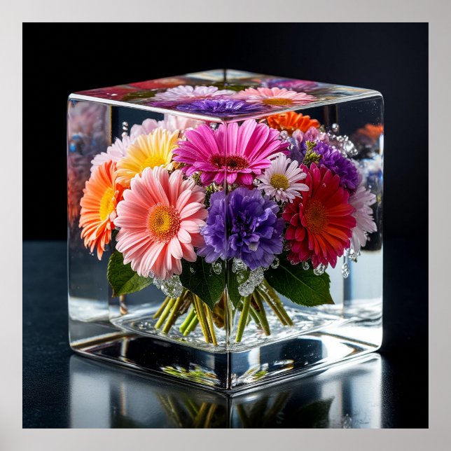 Poster Arranjo Floral Vibrante (Frente)