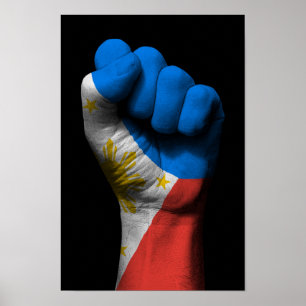 Pôster Arranque de Cintura Encerrado com Bandeira Filipin
