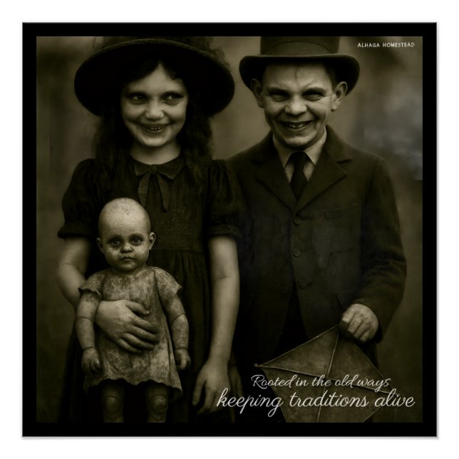 Pôster Arrastados nos velhos modos de manter vivas as tra (Frente)