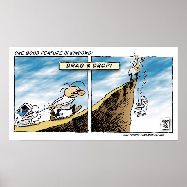 Pôster Arrastar e Soltar (Frente)