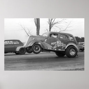 Pôster Arrasto do vintage - instalação quente Gasser de