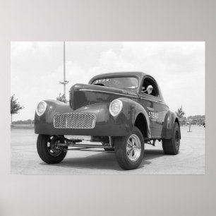 Poster Arrasto do vintage - Willys Gasser