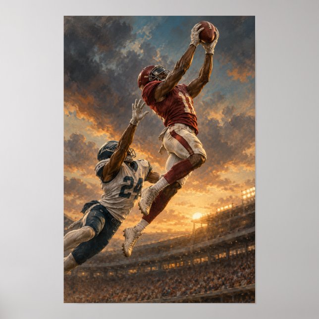 Poster Arremesso de Futebol Americano – Estádio Dramático (Frente)
