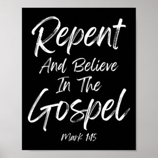 Poster Arrepende-te E Crê No Evangelho Quaresma Quarta-Fe