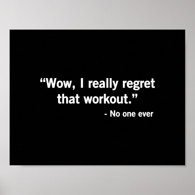 Poster Arrependimento do Workout (Frente)