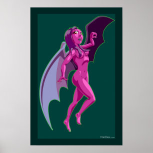 Poster arrepiante voado das letras miudinhas