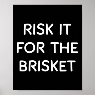 Poster Arriscar Pelo Brisket Jewish Deli Bbq Pastrami K