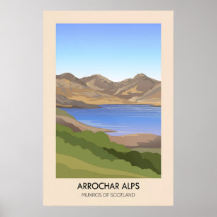 Poster Arrochar Alpes Munros da Escócia Cartaz