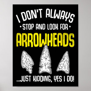 Poster Arrohead Hunting Flint Coletando Flintknapping S