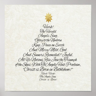 Pôster Arrume a árvore de Natal dos anjos do Herald