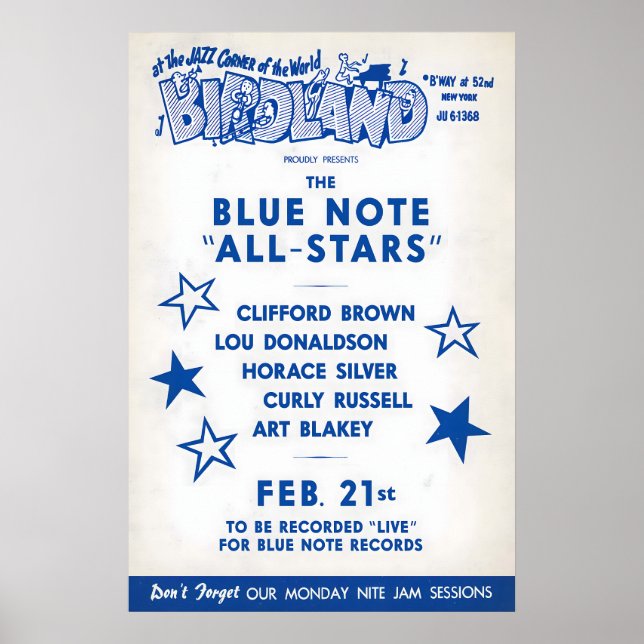 Poster Art Blakey - Clifford Brown - Horace Silver - Jazz (Frente)