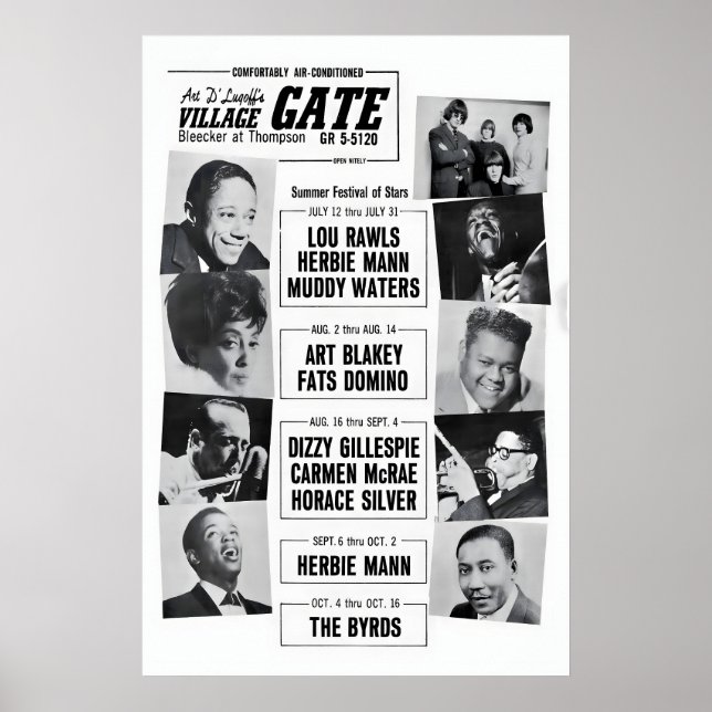 Poster Art Blakey - Dizzy Gillespie - Herbie Mann jazz (Frente)