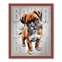 Poster Art: Boxer Puppy Loveable