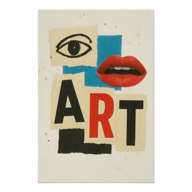 Pôster Art Collage Affiche (Frente)
