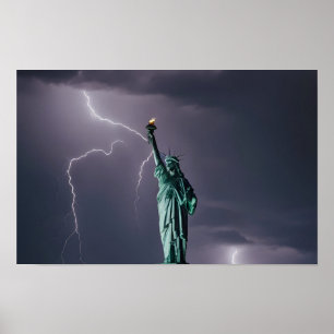 Poster art com a Statue Liberty design
