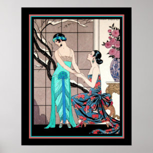 Poster "Art deco 16x20 de Barbier da admissão difícil"