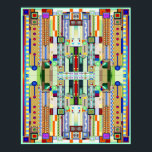 Poster Art Deco 2<br><div class="desc">poster de 16" x 20" de um trabalho de arte de vidro colorido com o talo de Art Deco, que lembra certas 1920. Veja impressão de canvas, arte em parede acrílica, arte em parede metálica e decalque em parede. Veja toda a coleção Este e Aquele Poster na seção ART &...</div>