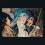 Poster Art Deco 3 Mulheres sob guarda-chuva<br><div class="desc">Data:1920. Três mulheres sob guarda-chuva da artista dinamarquesa Gerda Wegener. Aquarela. Estilo: Art Nouveau (Moderno),  Art Deco.</div>
