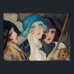 Poster Art Deco 3 Mulheres sob guarda-chuva<br><div class="desc">Data:1920. Três mulheres sob guarda-chuva da artista dinamarquesa Gerda Wegener. Aquarela. Estilo: Art Nouveau (Moderno),  Art Deco.</div>