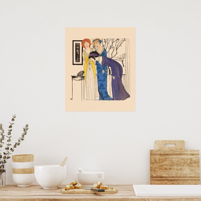 Poster Art Deco 3, Paul Poiret Vresses de Paul Iribe Zazzle Brasil