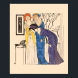 Poster Art Deco 3, Paul Poiret Vresses de Paul Iribe<br><div class="desc">Esta é uma impressão digitalmente aprimorada de uma ilustração de moda Paul Iribe Art Deco de 1908,  de três vestidos Paul Poiret. Você pode personalizar a cor de fundo.</div>