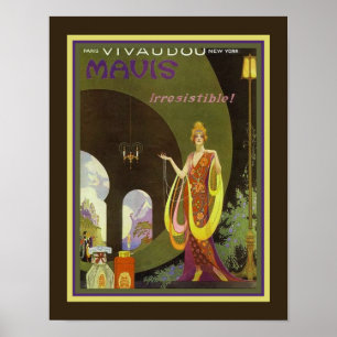 Poster Art Deco Ad de 1920 para Mavis Perfume