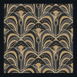 Poster Art Deco Azulejo Floral. Flor Bluebell<br><div class="desc">Azulejo de Arte Deco estilizado ornamento floral com bluebells (cinzas e cores)</div>