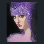 PÔSTER ART DECO BEAUTY<br><div class="desc">Pintura original em acrílico na canvas, por Dian... ... .. Uma bela senhora de fantasia da era do Deco da arte, uma época em que as mulheres eram ultra-femininas e a moda era elegante como era a arquitetura. Um período de vida curto que deve ser lembrado. Esta é uma pintura...</div>