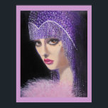 PÔSTER ART DECO BEAUTY<br><div class="desc">Pintura original em acrílico na canvas, por Dian... ... .. Uma bela senhora de fantasia da era do Deco da arte, uma época em que as mulheres eram ultra-femininas e a moda era elegante como era a arquitetura. Um período de vida curto que deve ser lembrado. Esta é uma pintura...</div>