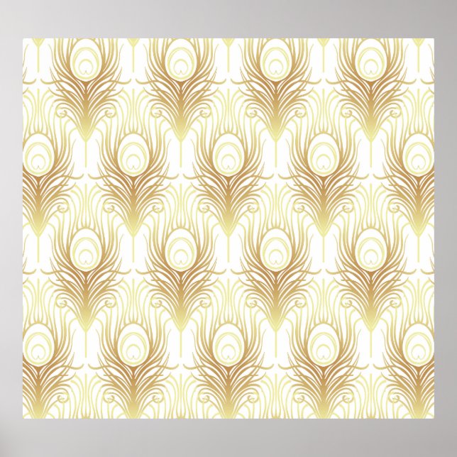 Poster Art Deco Black Dourado: 1920 itinerante (Frente)