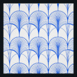 Pôster Art Deco Blue<br><div class="desc">Padrão de deco de arte mínimo azul</div>