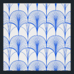 Pôster Art Deco Blue<br><div class="desc">Padrão de deco de arte mínimo azul</div>
