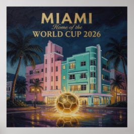 Poster Art Deco Boulevard Print  Miami Citi