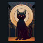 Pôster Art Deco Cat<br><div class="desc">Um poster de na moda num design de arte.</div>