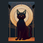Pôster Art Deco Cat<br><div class="desc">Um poster de na moda num design de arte.</div>