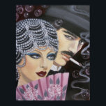 PÔSTER ART DECO COUPLE<br><div class="desc">Original acrylic painting on canvas, ... ... ... ... ... .A beautiful and most charming couple out for an evening of fun, where they will dance the night away. This is the type of painting that is nostalgic and brings back an era of gaiety and beautiful fashion, women were most...</div>