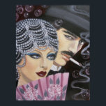 PÔSTER ART DECO COUPLE<br><div class="desc">Original acrylic painting on canvas, ... ... ... ... ... .A beautiful and most charming couple out for an evening of fun, where they will dance the night away. This is the type of painting that is nostalgic and brings back an era of gaiety and beautiful fashion, women were most...</div>