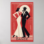 Poster Art Deco Dance<br><div class="desc">design poster excelente. Você vai adorar como os outros. Esteja livre para usar este design para outro produto que você quiser ou para personalizar e adicionar seu texto. Siga-me para mais. Obrigado. Tenha um bom dia.</div>