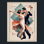 Poster Art Deco Dance<br><div class="desc">design poster excelente. Você vai adorar como os outros. Esteja livre para usar este design para outro produto que você quiser ou para personalizar e adicionar seu texto. Siga-me para mais. Obrigado. Tenha um bom dia.</div>