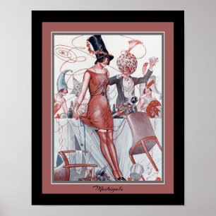 Poster Art Deco de 1920 "Madrigals"