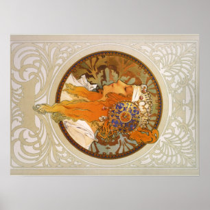 Pôster Art deco de Alphonse Mucha